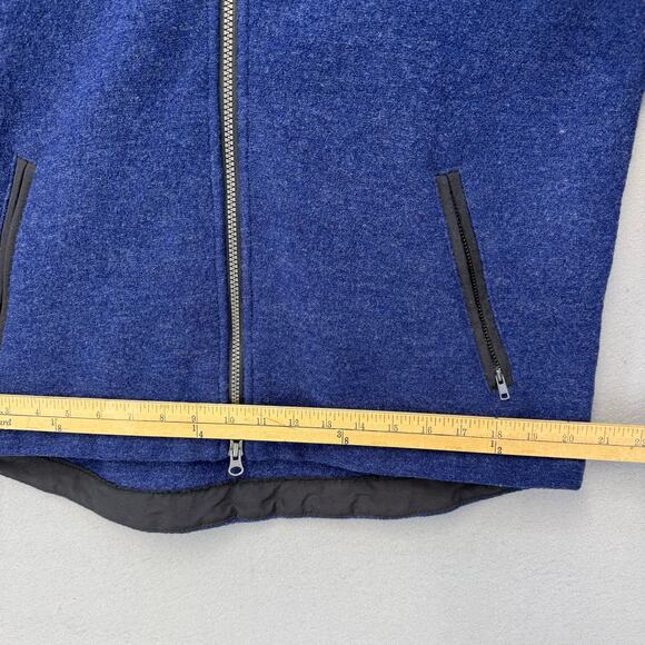 Ibex Jacket Men's M Blue Black 100% Wool Jacket Full Zip Made in USA EUC - Picture 13 of 13